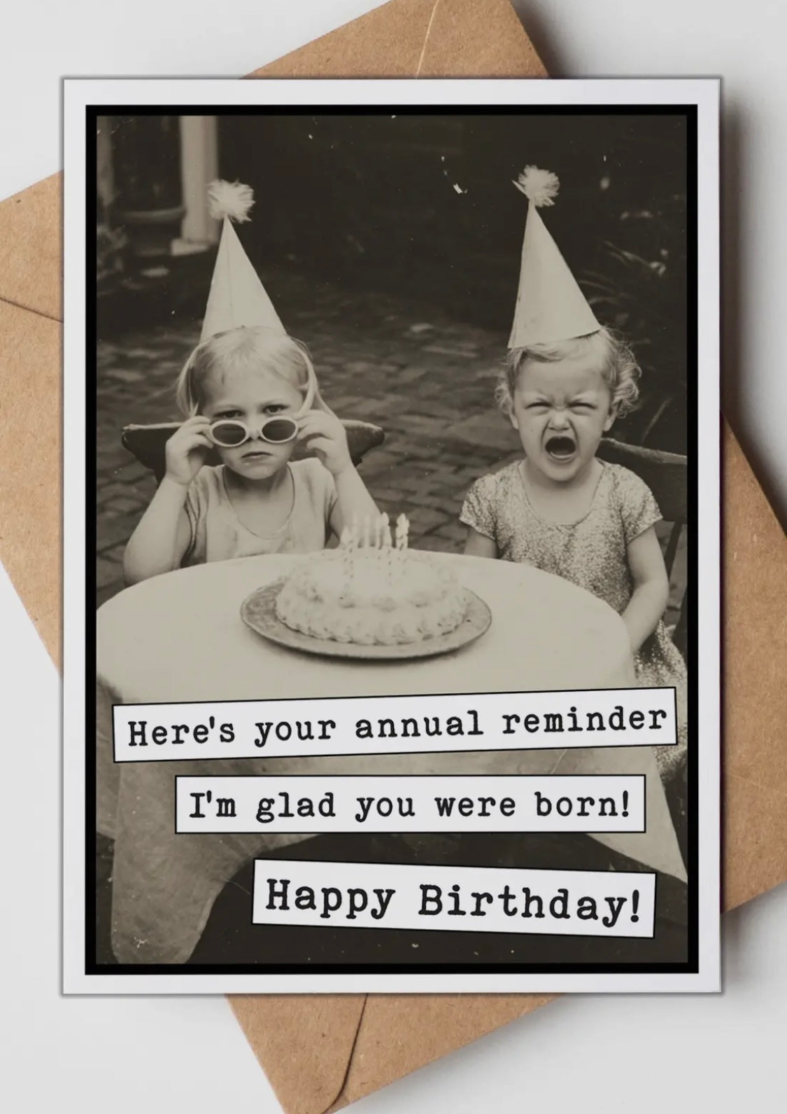 Birthday card glad