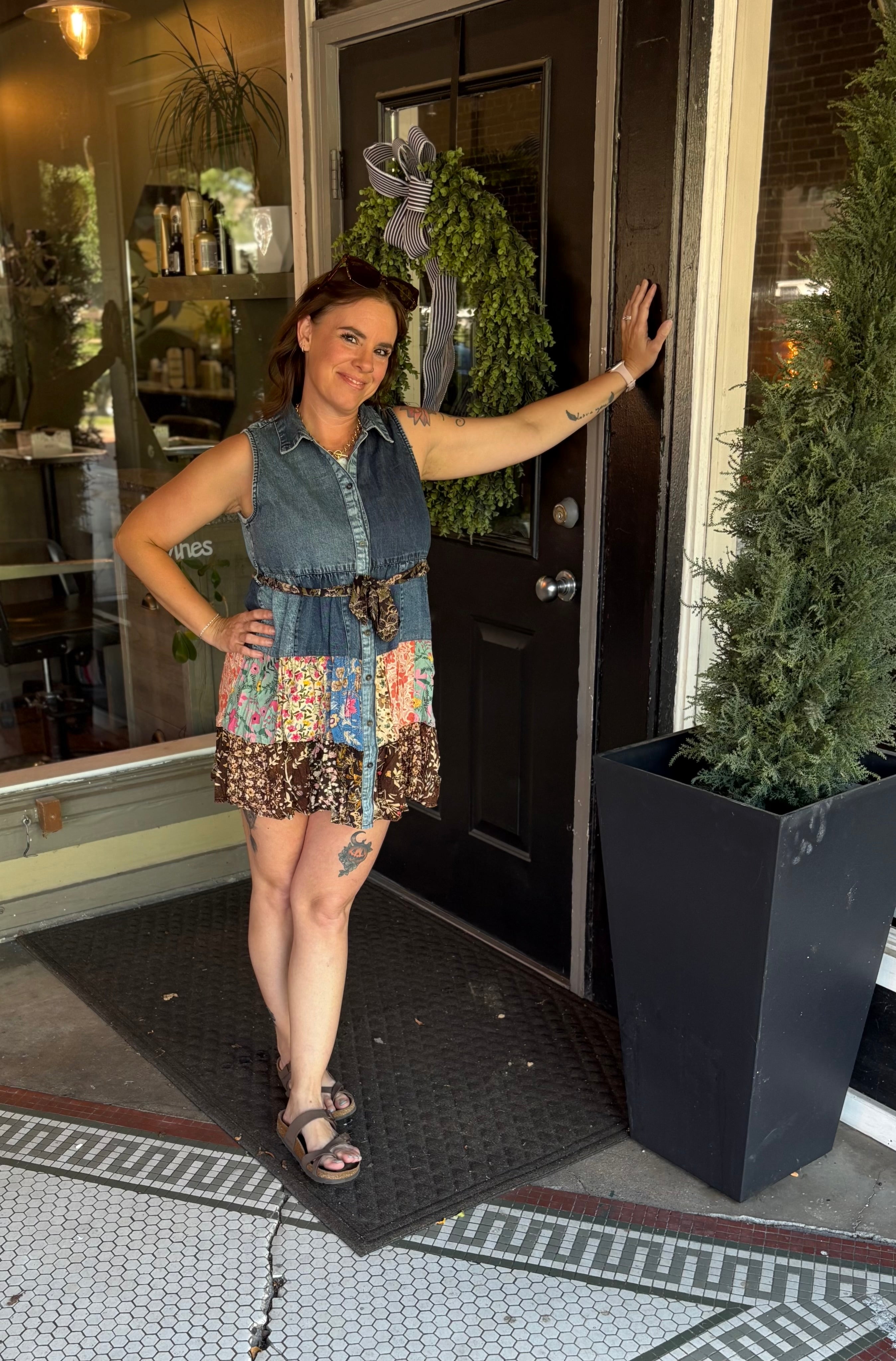 Amanda patch work dress