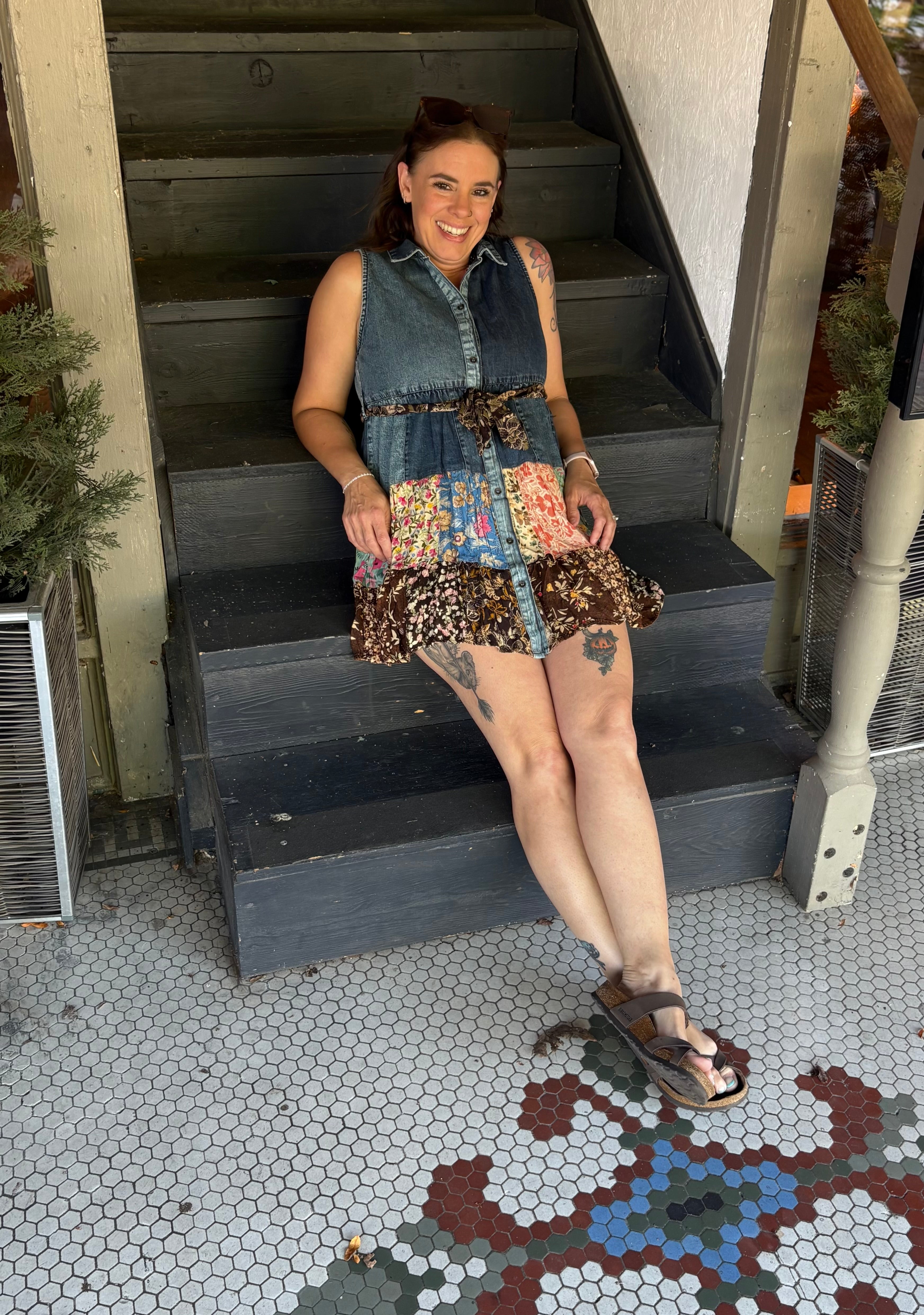 Amanda patch work dress
