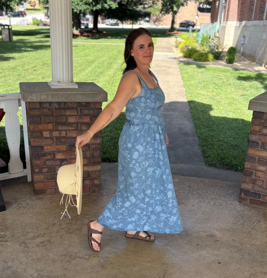 Corset cowgirl denim dress