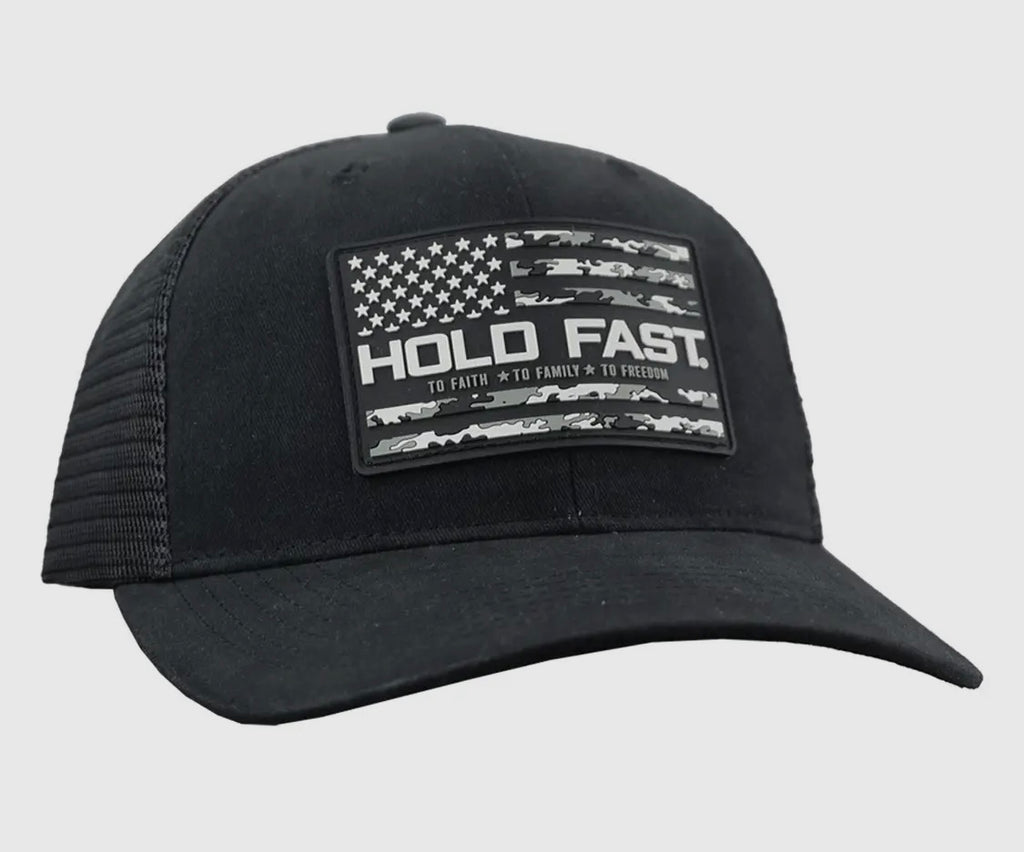 Hold fast white camo hat