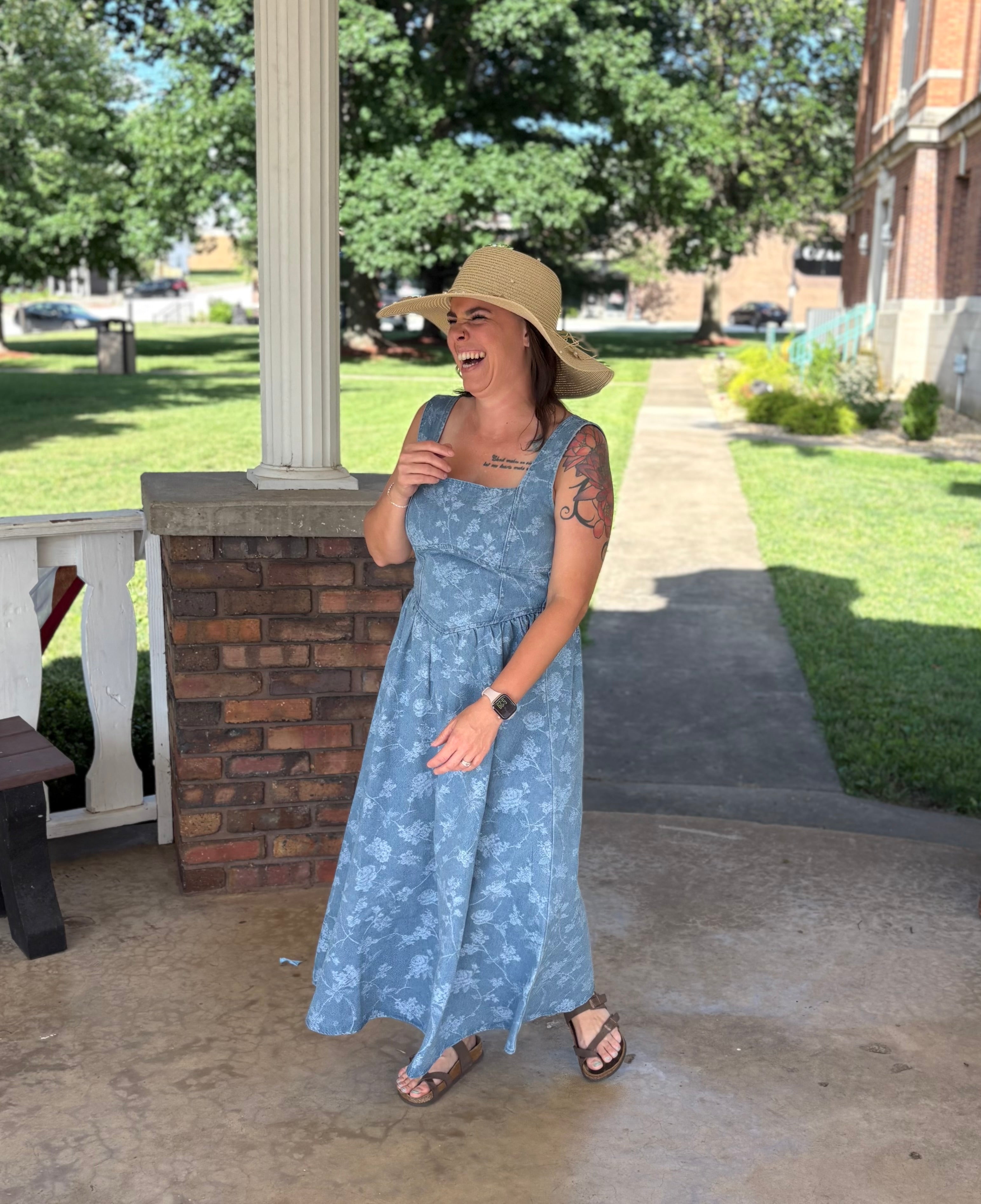 Corset cowgirl denim dress