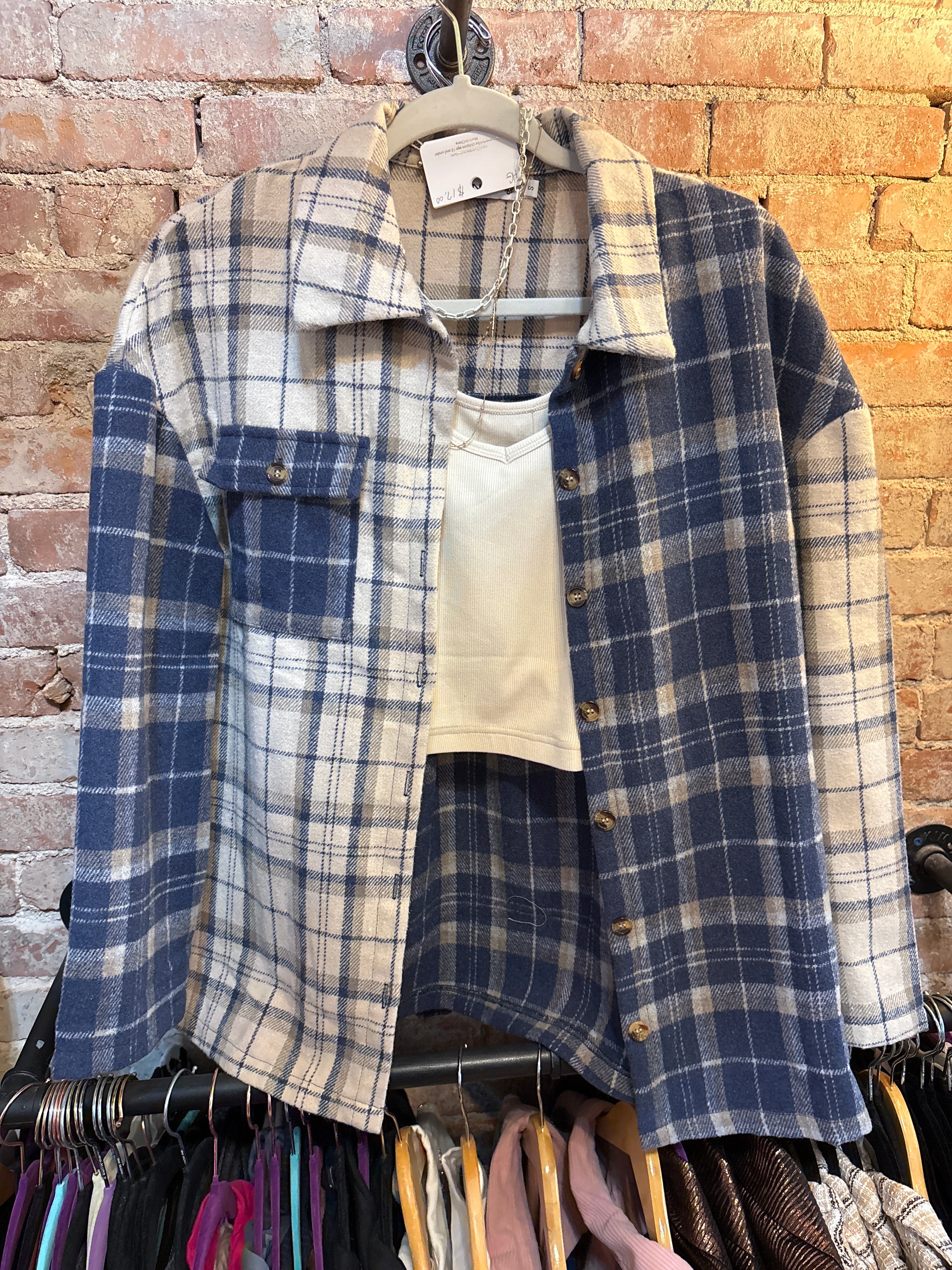 Double sided plaid shirt