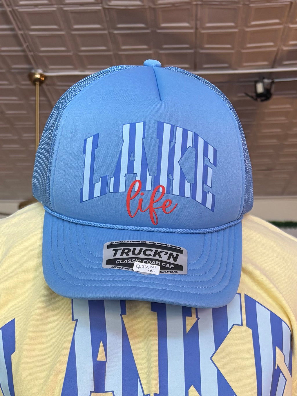 Lake life blue hat