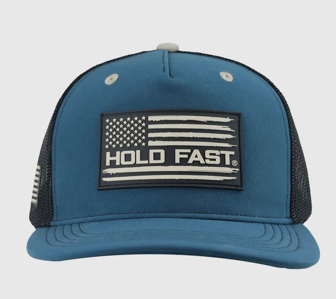 Hold fast aqua blue hat