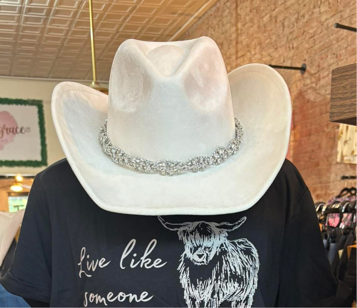 Nashville sparkle  white cowboy hat