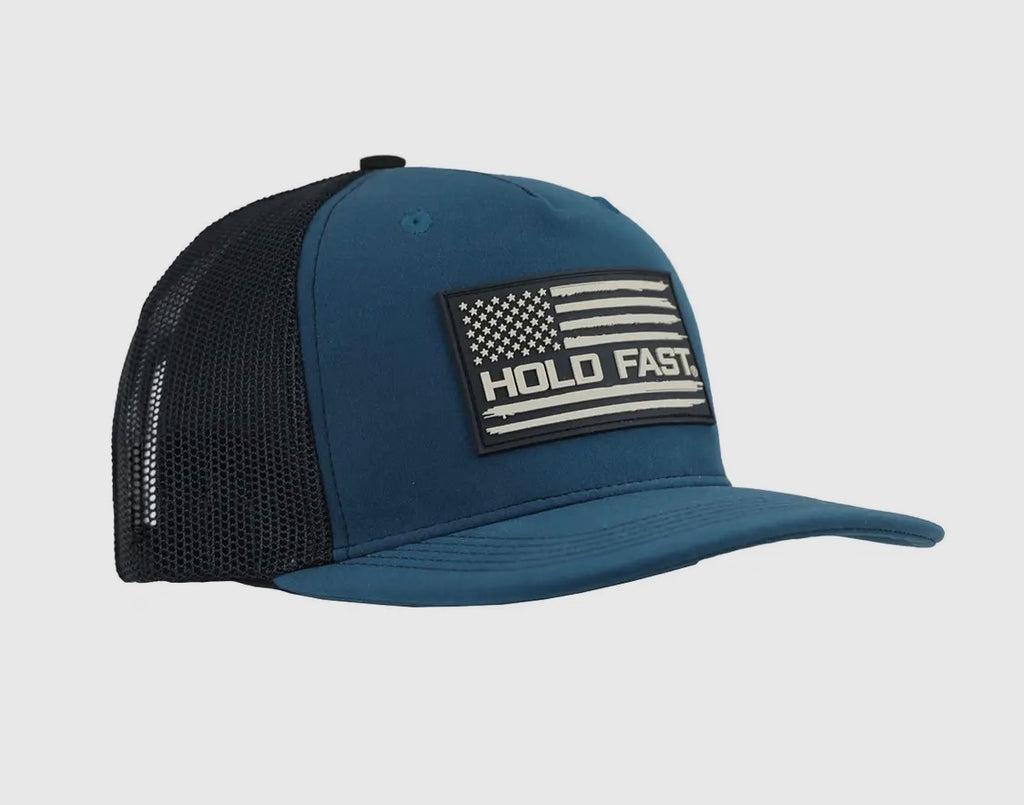 Hold fast aqua blue hat