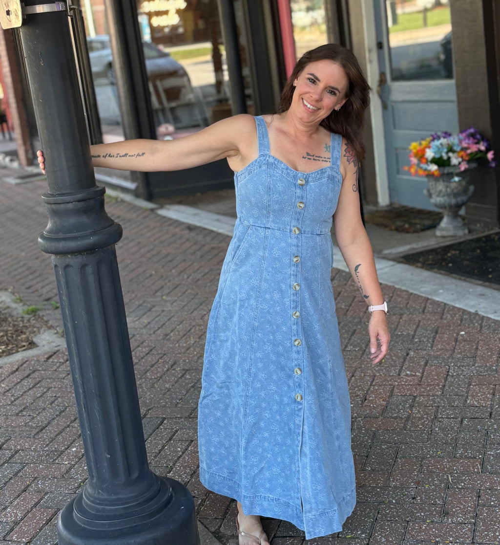 Dandelion denim pocket dress