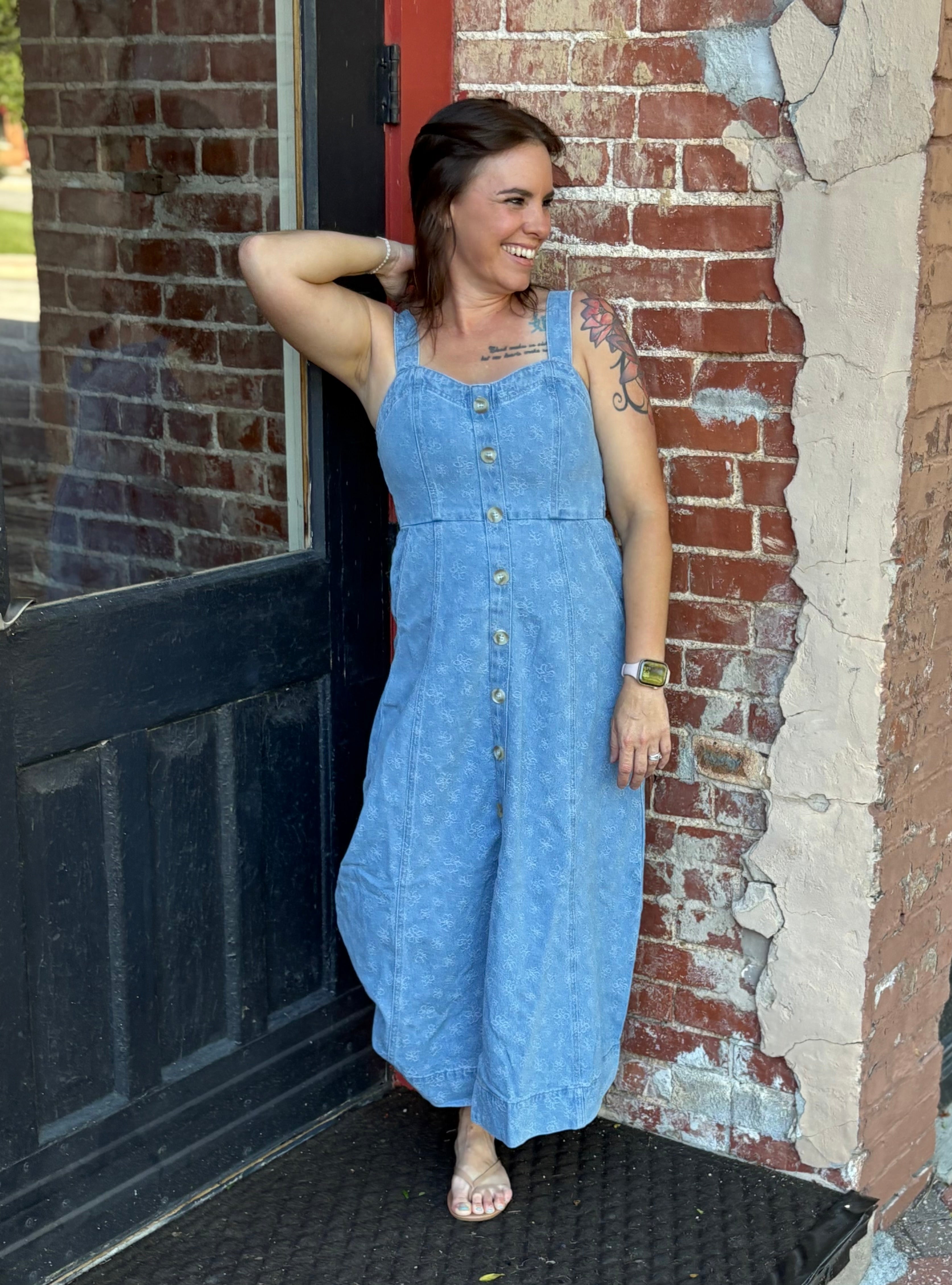 Dandelion denim pocket dress