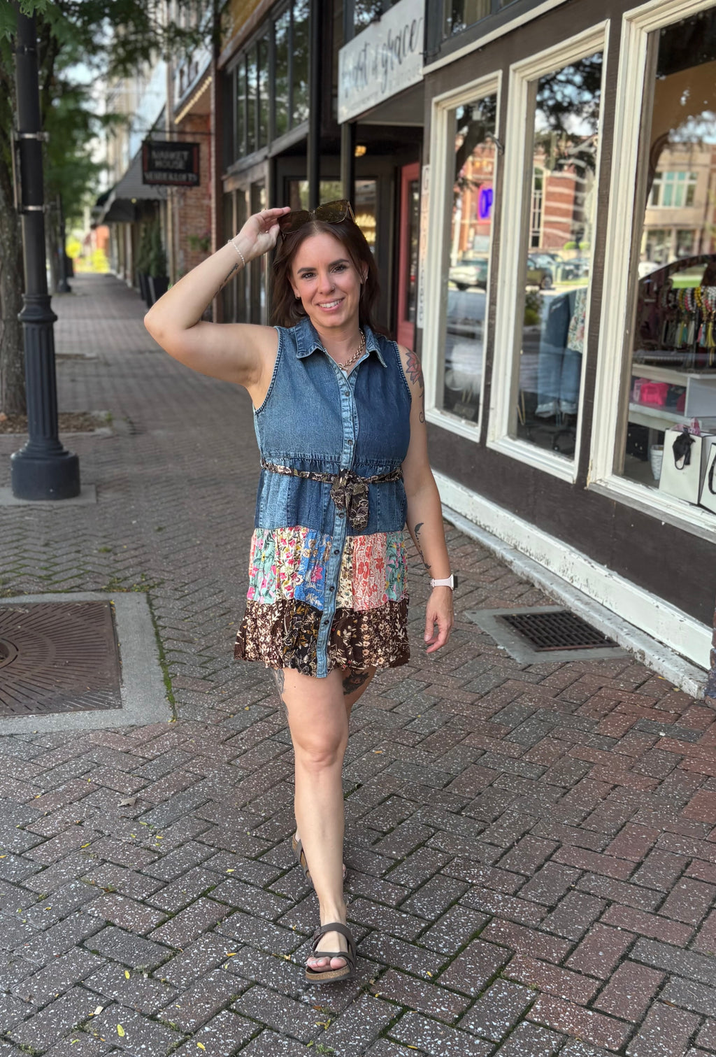 Amanda patch work dress