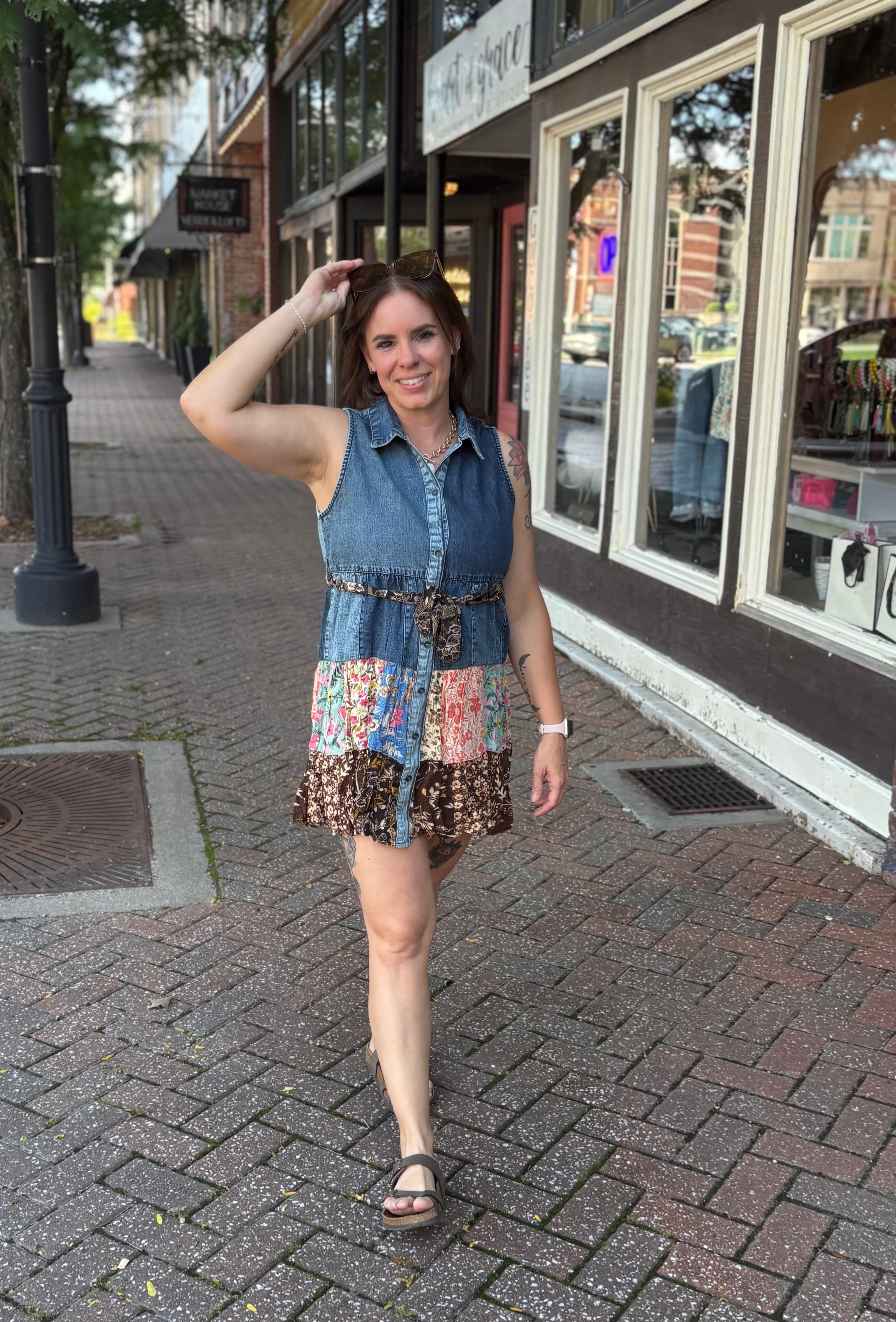 Amanda patch work dress
