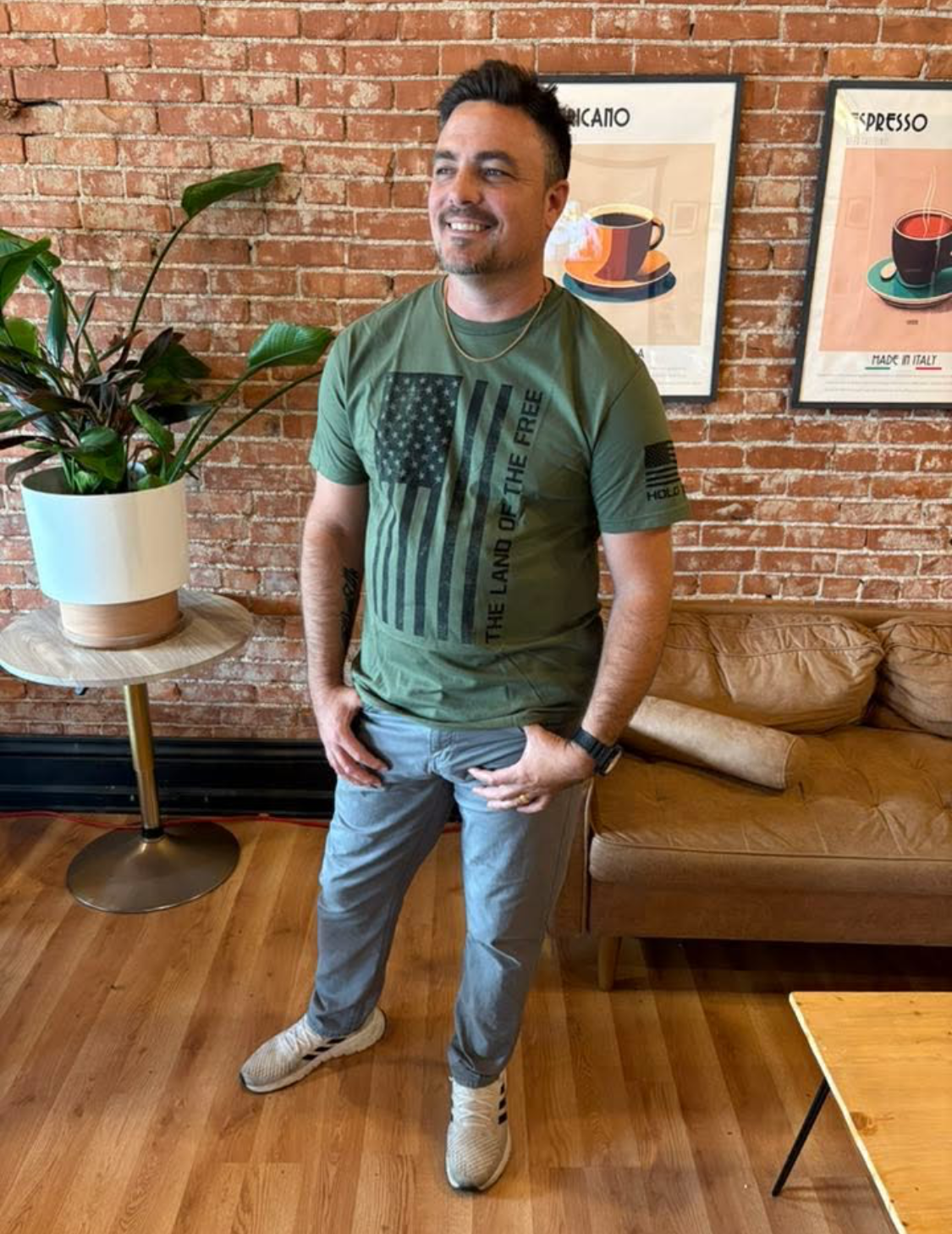 Land of the free men’s tee