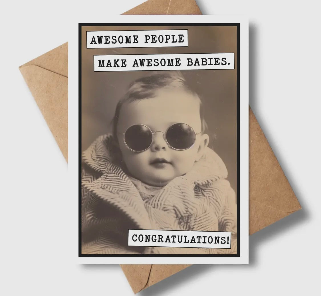Baby shower awesome baby card