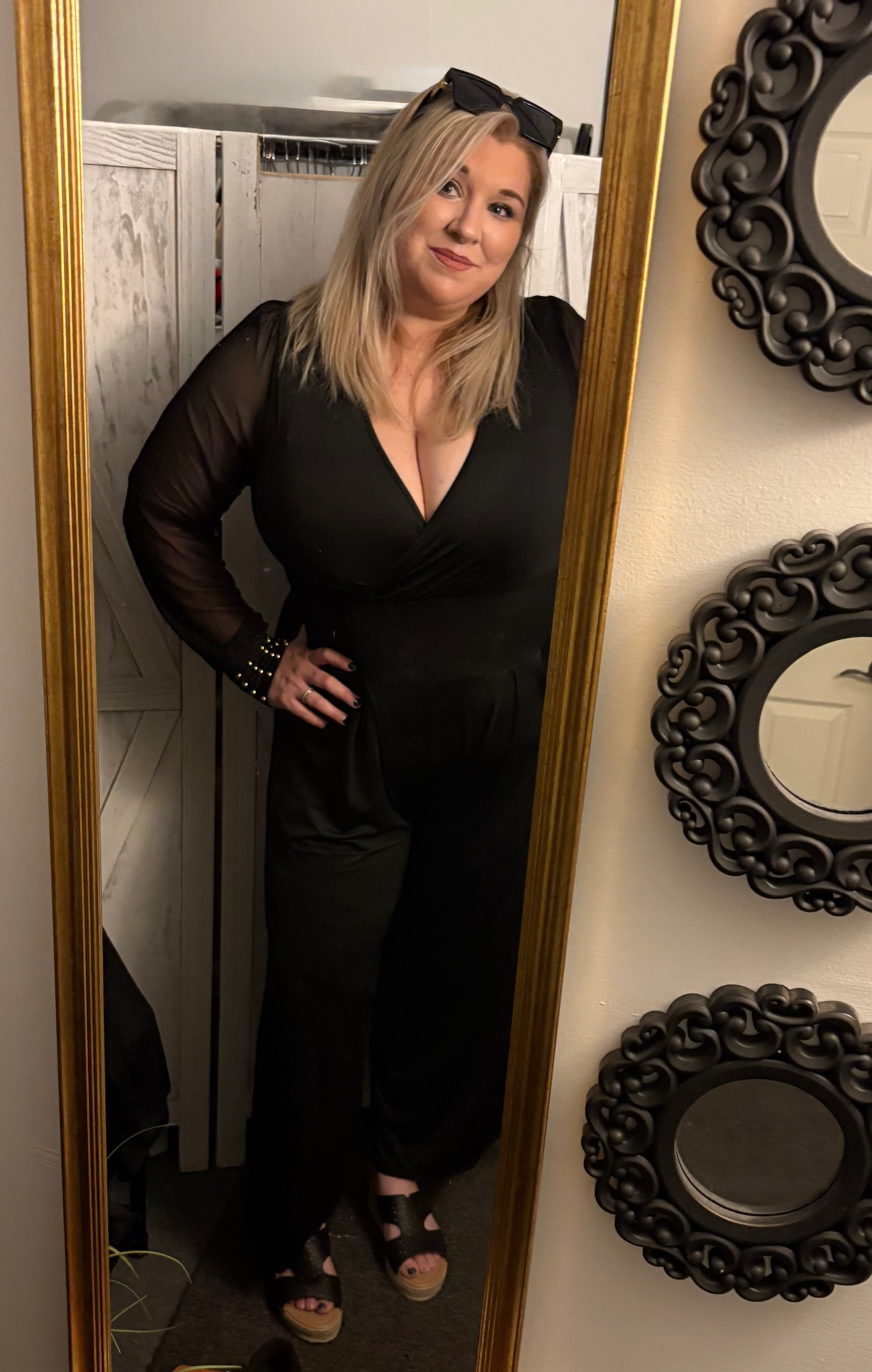 Allison gold studded pant suit