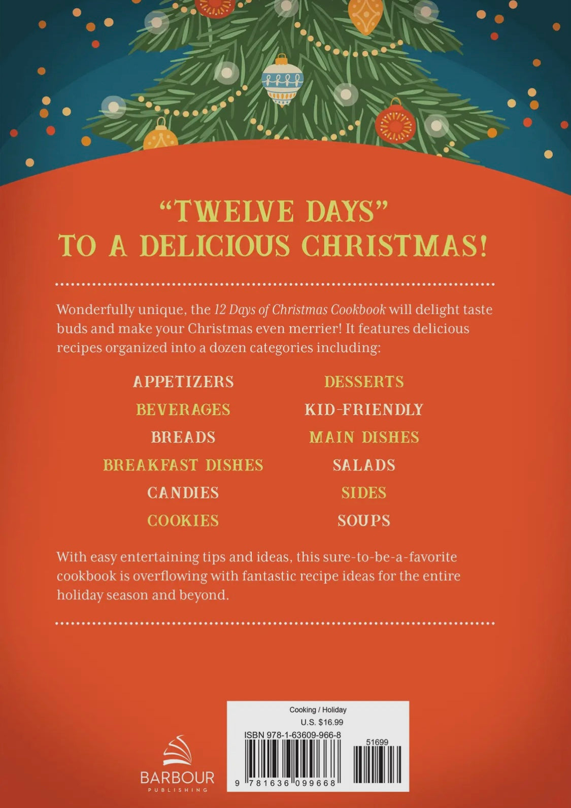 12 days of Christmas cook book