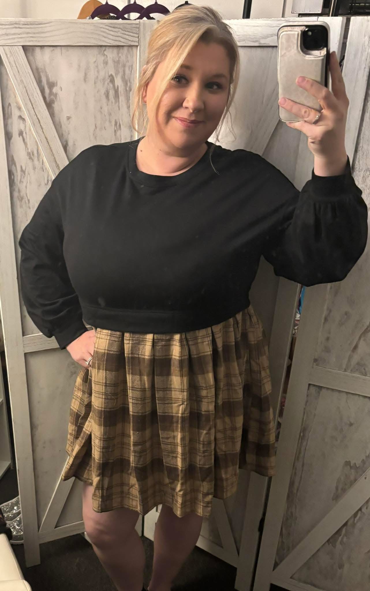 Chers 90s plaid dress